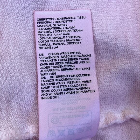 Ulla Popken Sz 28/30 Distressed Pink Full-zip Hooded Sweatshirt with Rhinestones - Picture 12 of 16